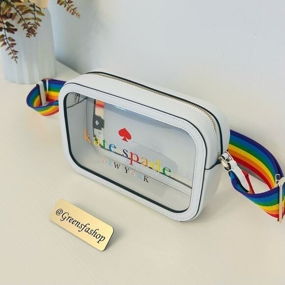 Kate Spade New York All Love Mini Camera Bag Rainbow Pride Crossbody - Picture 2 of 6